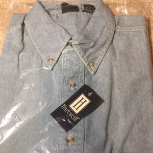Heartwell Men’s short sleeve Denim shirt M